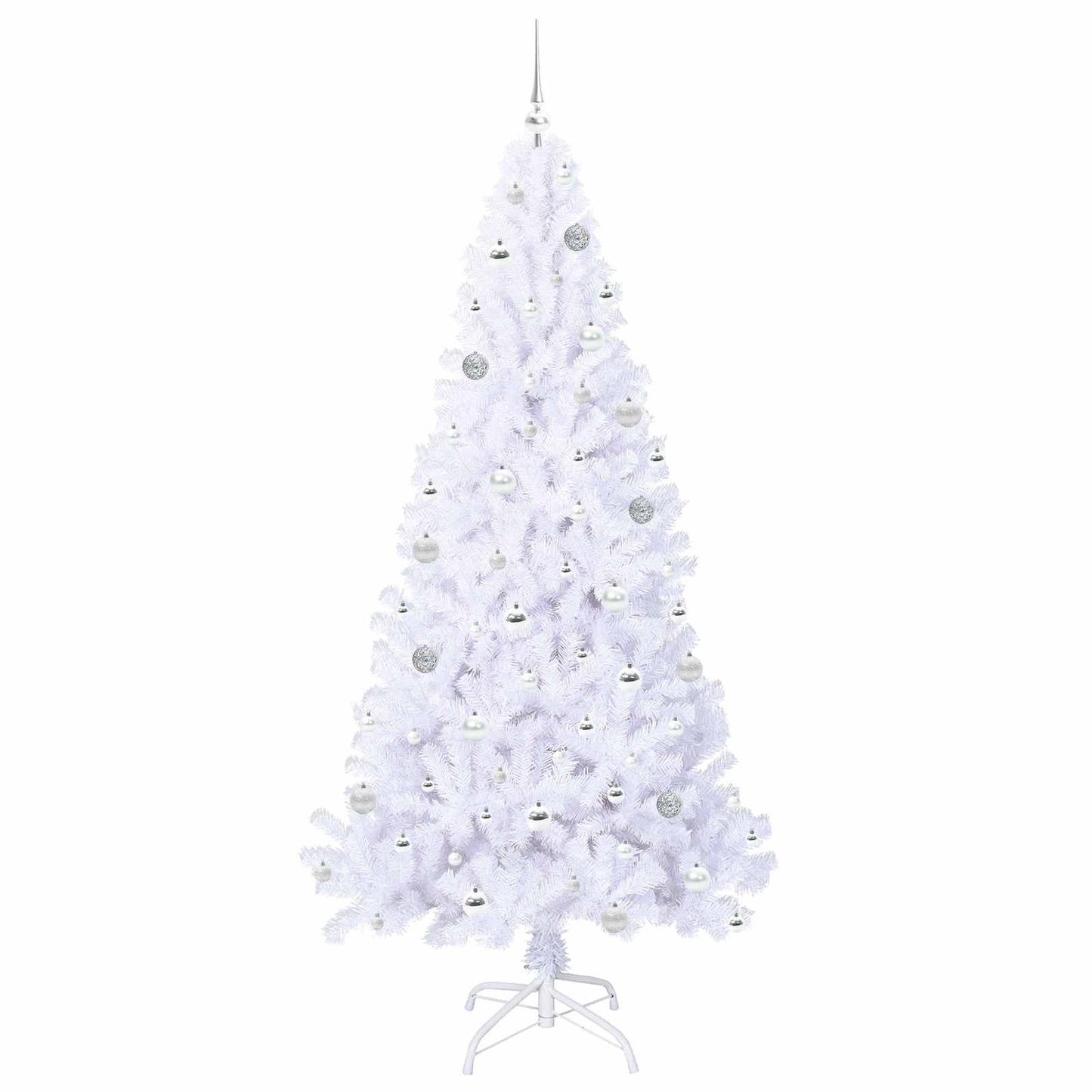 Artificial Christmas Tree with Stand White 210 cm PVC and Steel