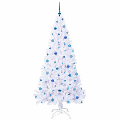 Artificial Christmas Tree with Stand White 210 cm PVC and Steel