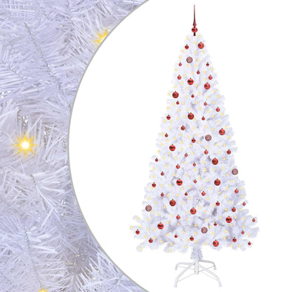 Artificial Christmas Tree with Stand White 240 cm PVC and Steel