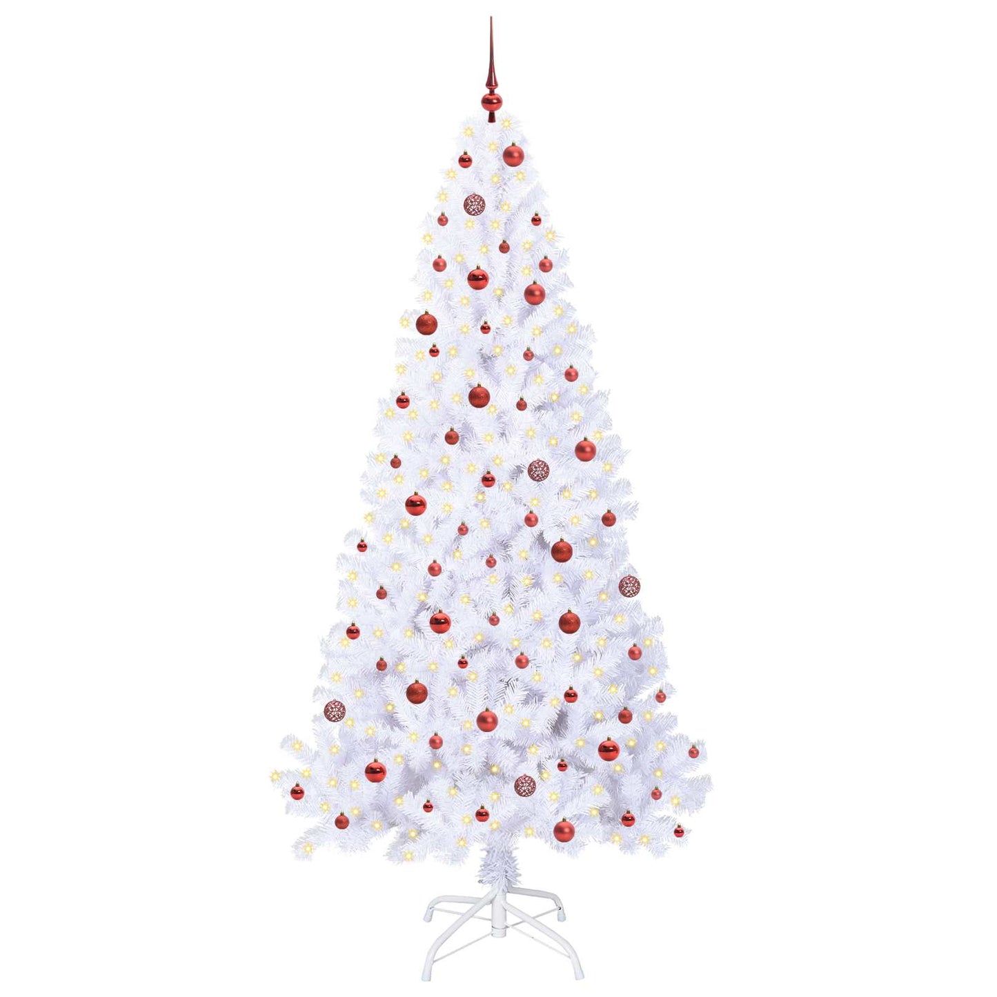 Artificial Christmas Tree with Stand White 240 cm PVC and Steel