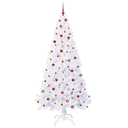 Artificial Christmas Tree with Stand White 240 cm PVC and Steel