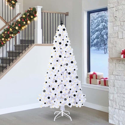 Artificial Christmas Tree with Stand White 240 cm PVC and Steel