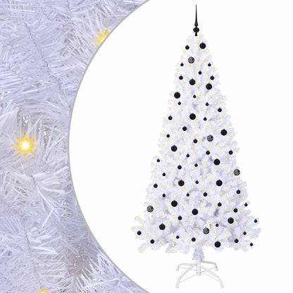 Artificial Christmas Tree with Stand White 240 cm PVC and Steel