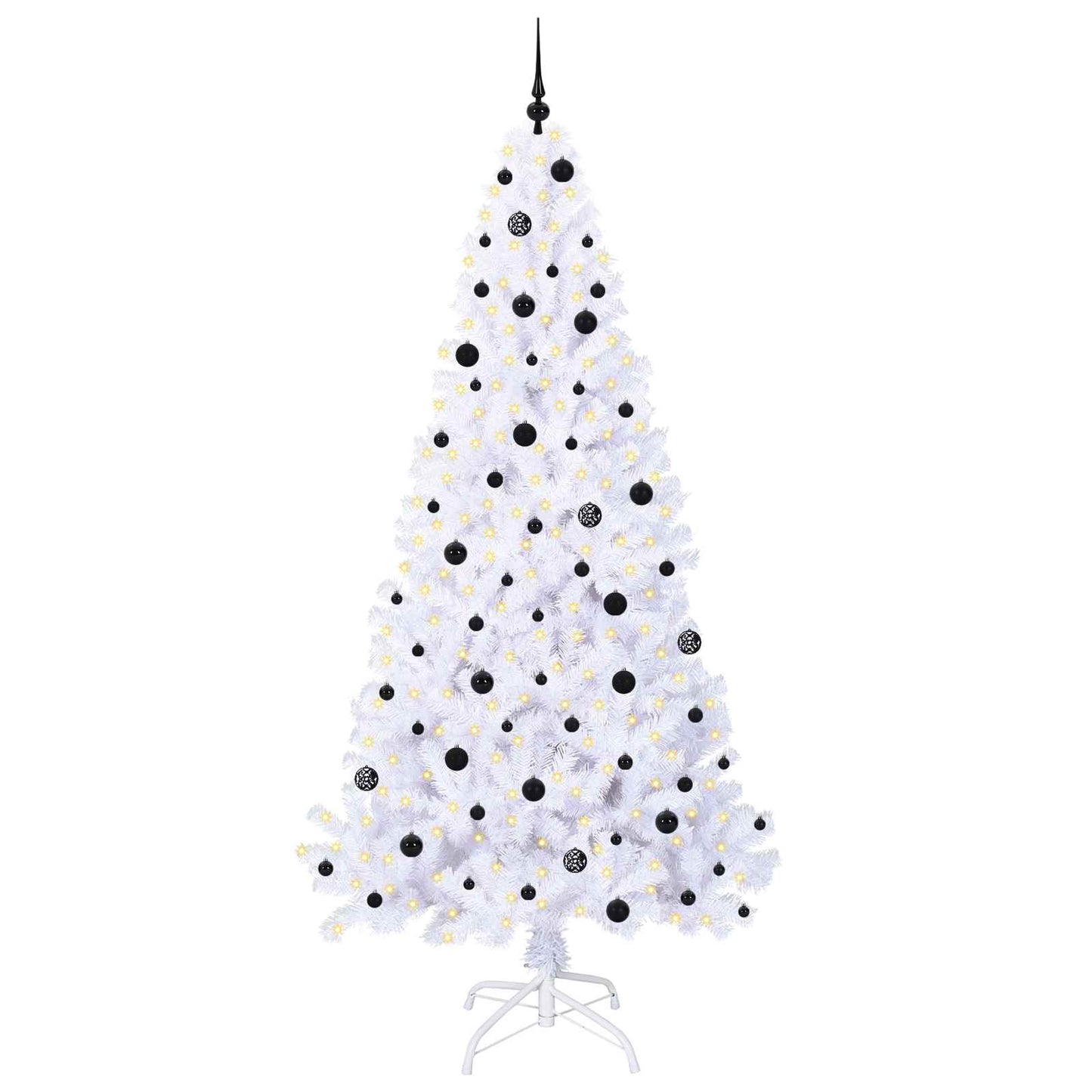 Artificial Christmas Tree with Stand White 240 cm PVC and Steel