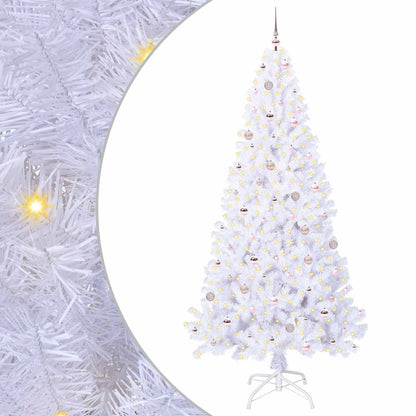Artificial Christmas Tree with Stand White 240 cm PVC and Steel