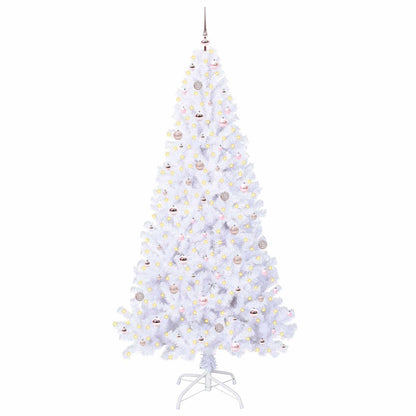 Artificial Christmas Tree with Stand White 240 cm PVC and Steel