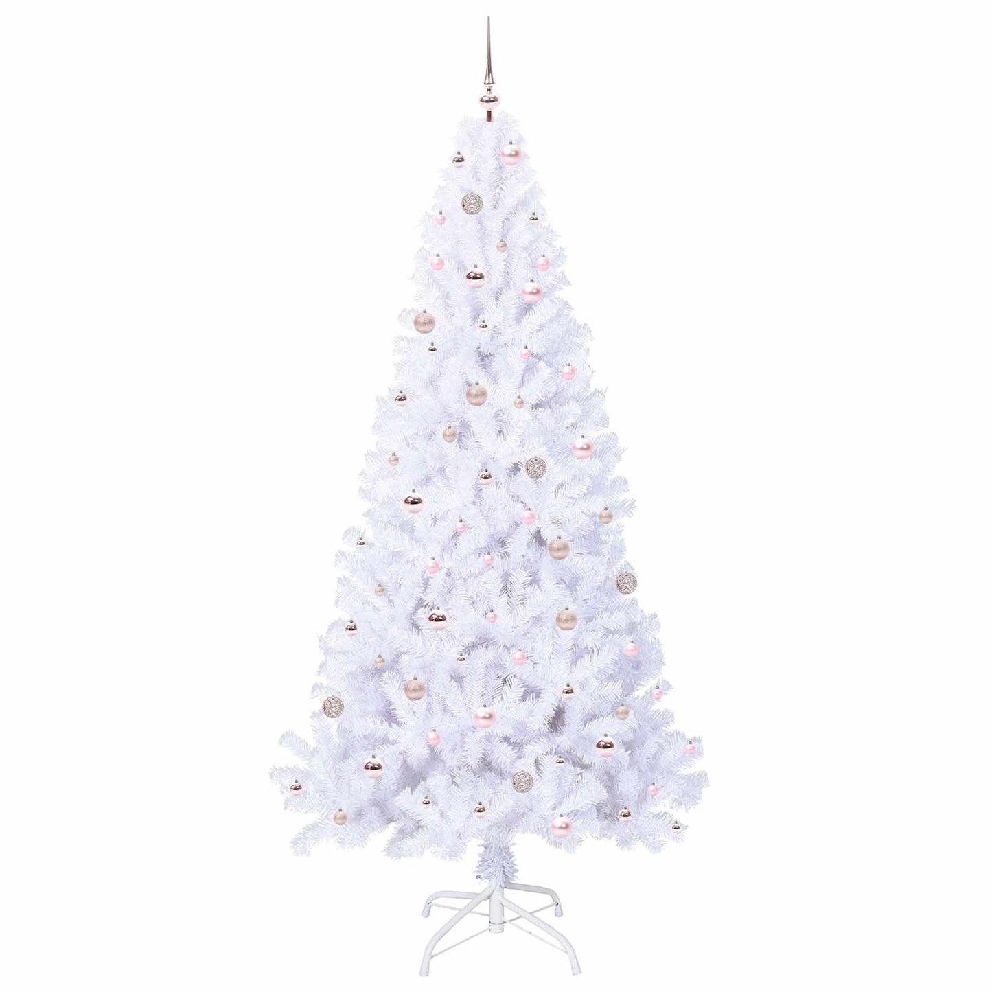 Artificial Christmas Tree with Stand White 240 cm PVC and Steel