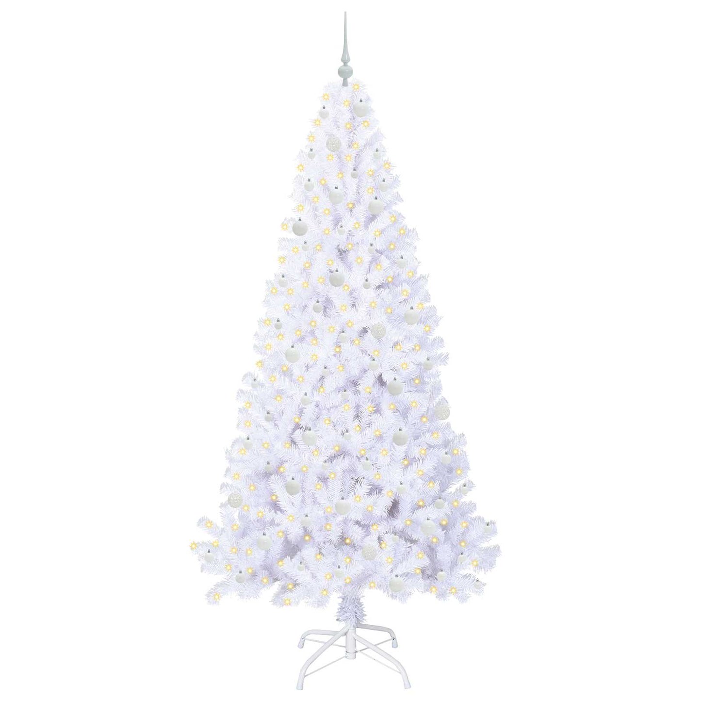 Artificial Christmas Tree with Stand White 240 cm PVC and Steel