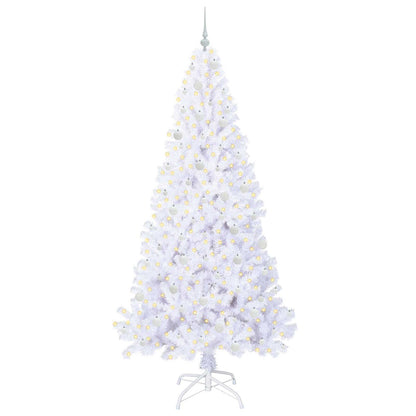 Artificial Christmas Tree with Stand White 240 cm PVC and Steel