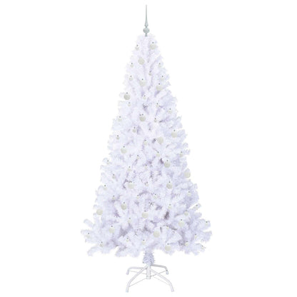 Artificial Christmas Tree with Stand White 240 cm PVC and Steel
