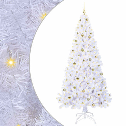 Artificial Christmas Tree with Stand White 240 cm PVC and Steel