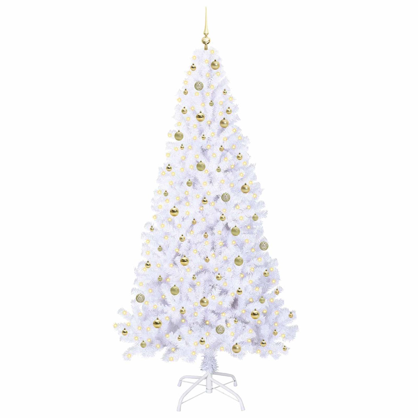 Artificial Christmas Tree with Stand White 240 cm PVC and Steel