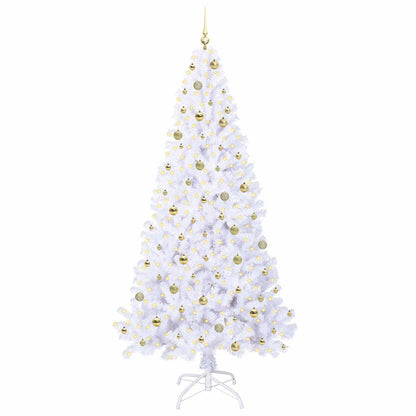 Artificial Christmas Tree with Stand White 240 cm PVC and Steel