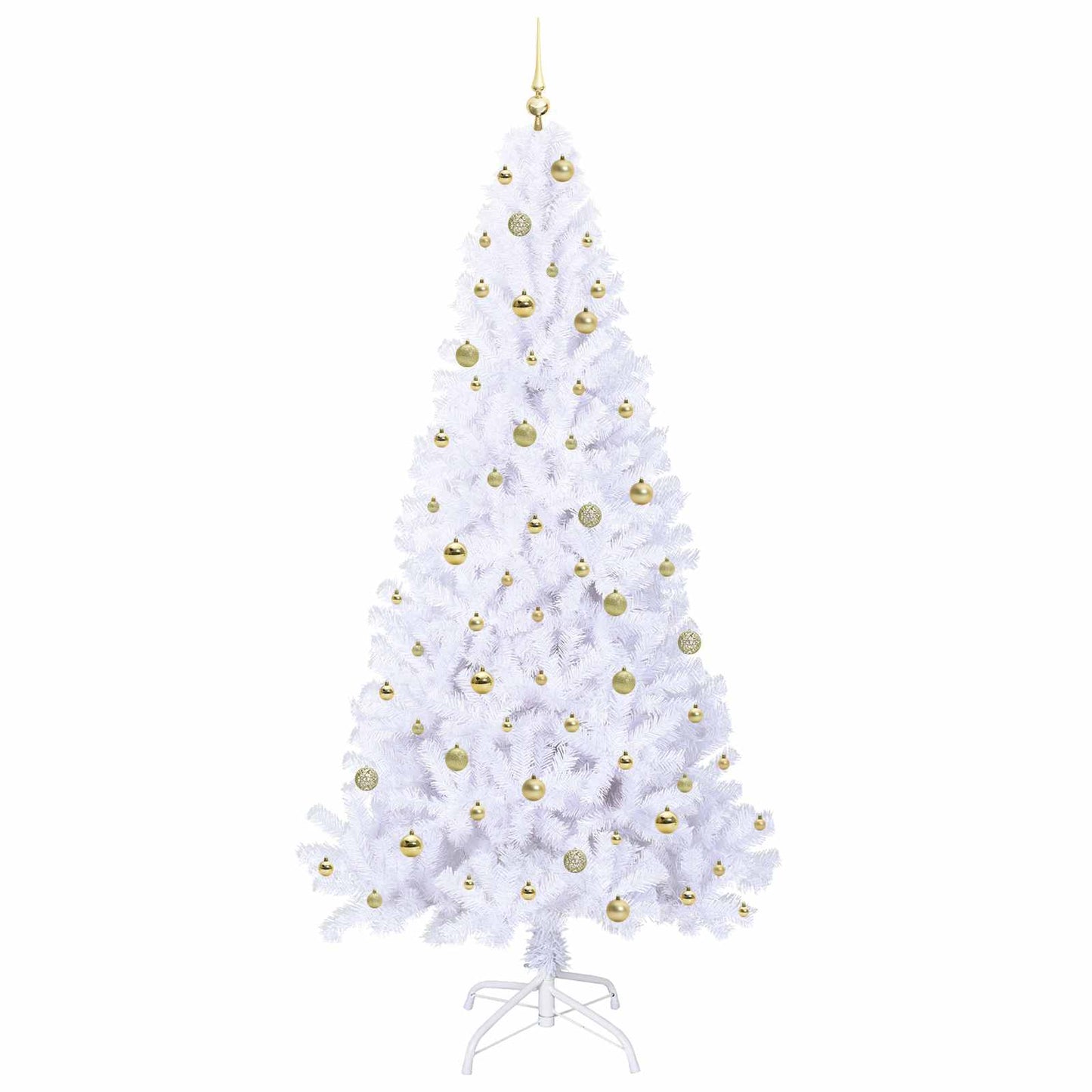 Artificial Christmas Tree with Stand White 240 cm PVC and Steel