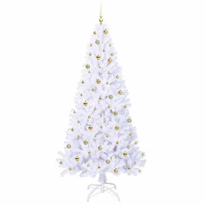 Artificial Christmas Tree with Stand White 240 cm PVC and Steel