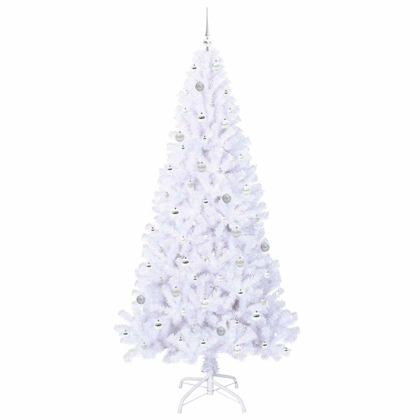 Artificial Christmas Tree with Stand White 240 cm PVC and Steel