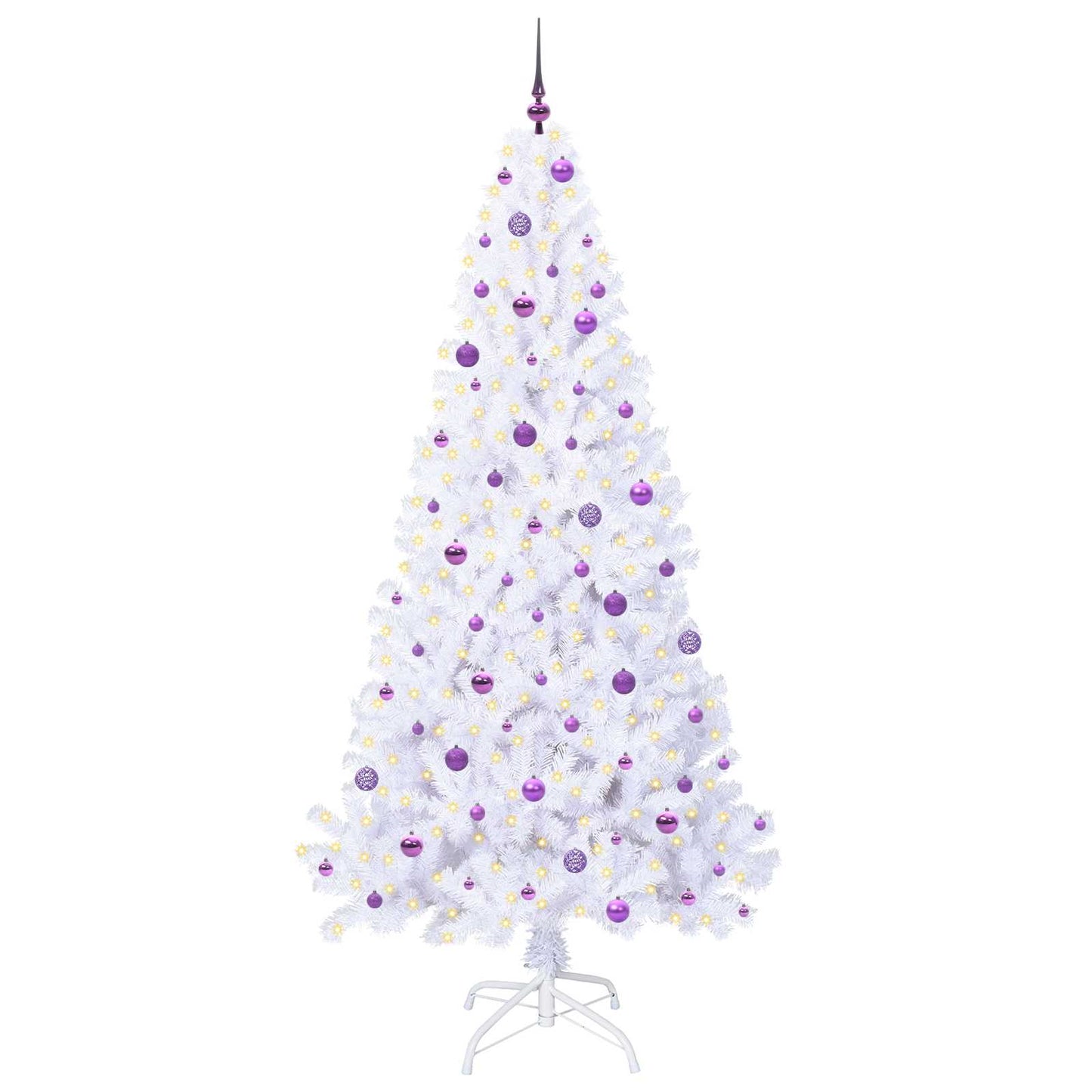 Artificial Christmas Tree with Stand White 240 cm PVC and Steel