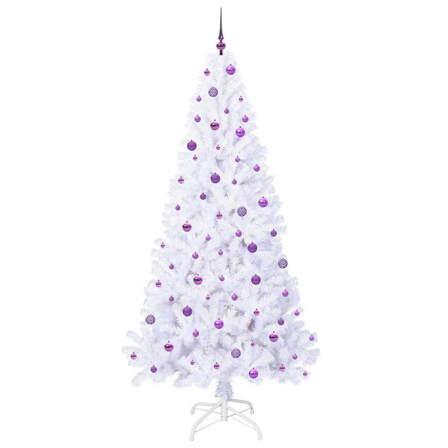 Artificial Christmas Tree with Stand White 240 cm PVC and Steel