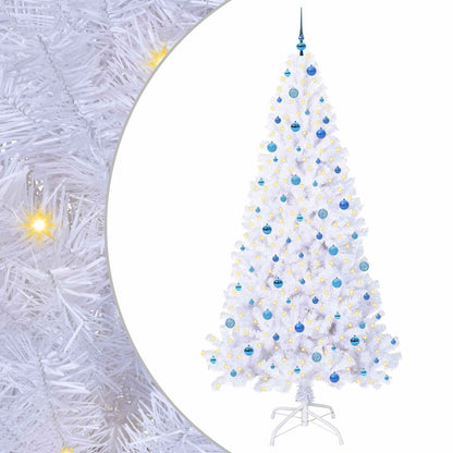 Artificial Christmas Tree with Stand White 240 cm PVC and Steel