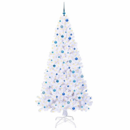 Artificial Christmas Tree with Stand White 240 cm PVC and Steel