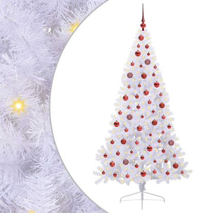 Artificial Christmas Tree with Stand White 180 cm PVC and Steel