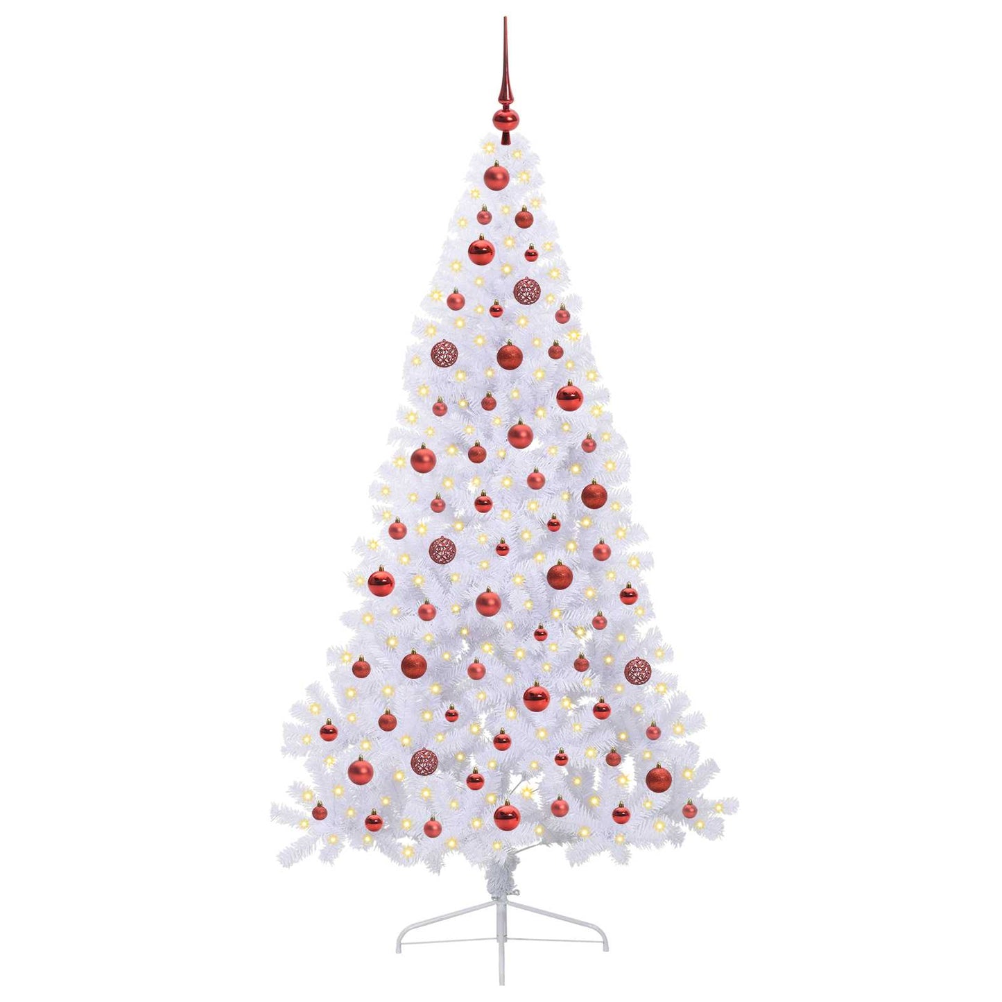 Artificial Christmas Tree with Stand White 180 cm PVC and Steel