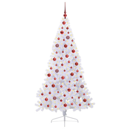 Artificial Christmas Tree with Stand White 180 cm PVC and Steel