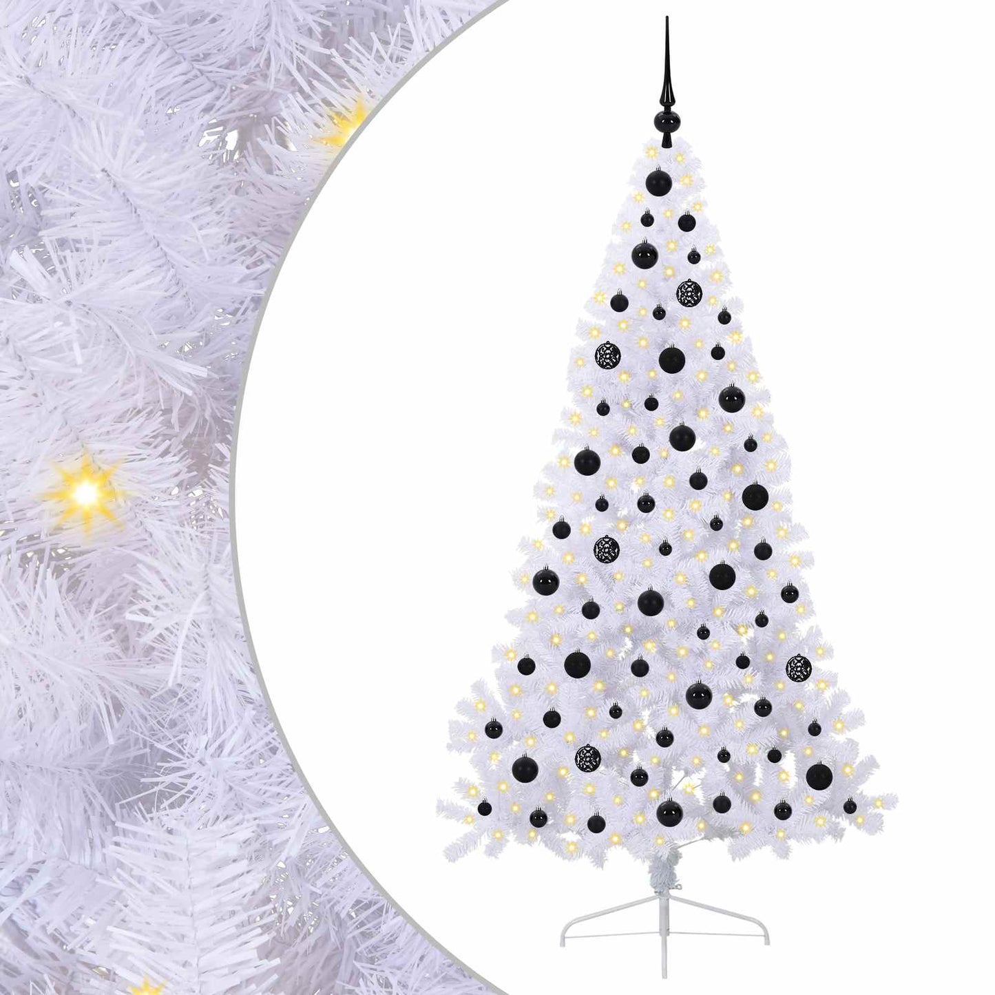 Artificial Christmas Tree with Stand White 180 cm PVC and Steel