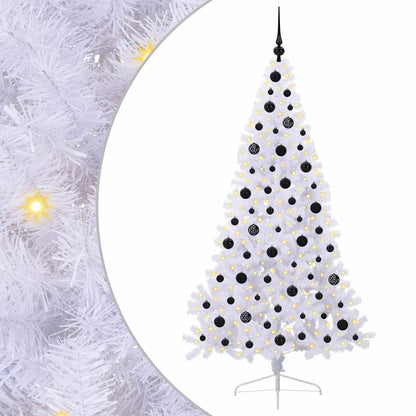 Artificial Christmas Tree with Stand White 180 cm PVC and Steel