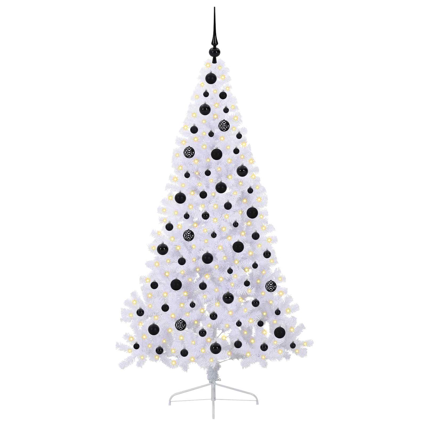 Artificial Christmas Tree with Stand White 180 cm PVC and Steel