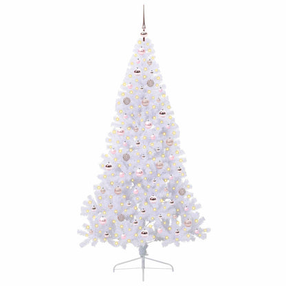 Artificial Christmas Tree with Stand White 180 cm PVC and Steel