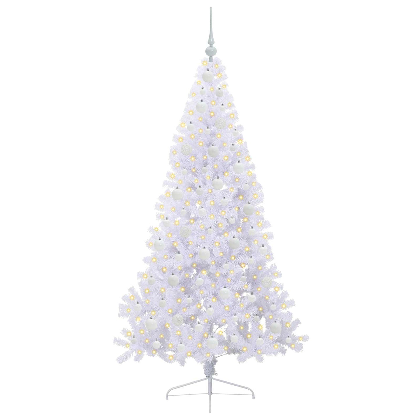 Artificial Christmas Tree with Stand White 180 cm PVC and Steel