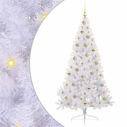 Artificial Christmas Tree with Stand White 180 cm PVC and Steel