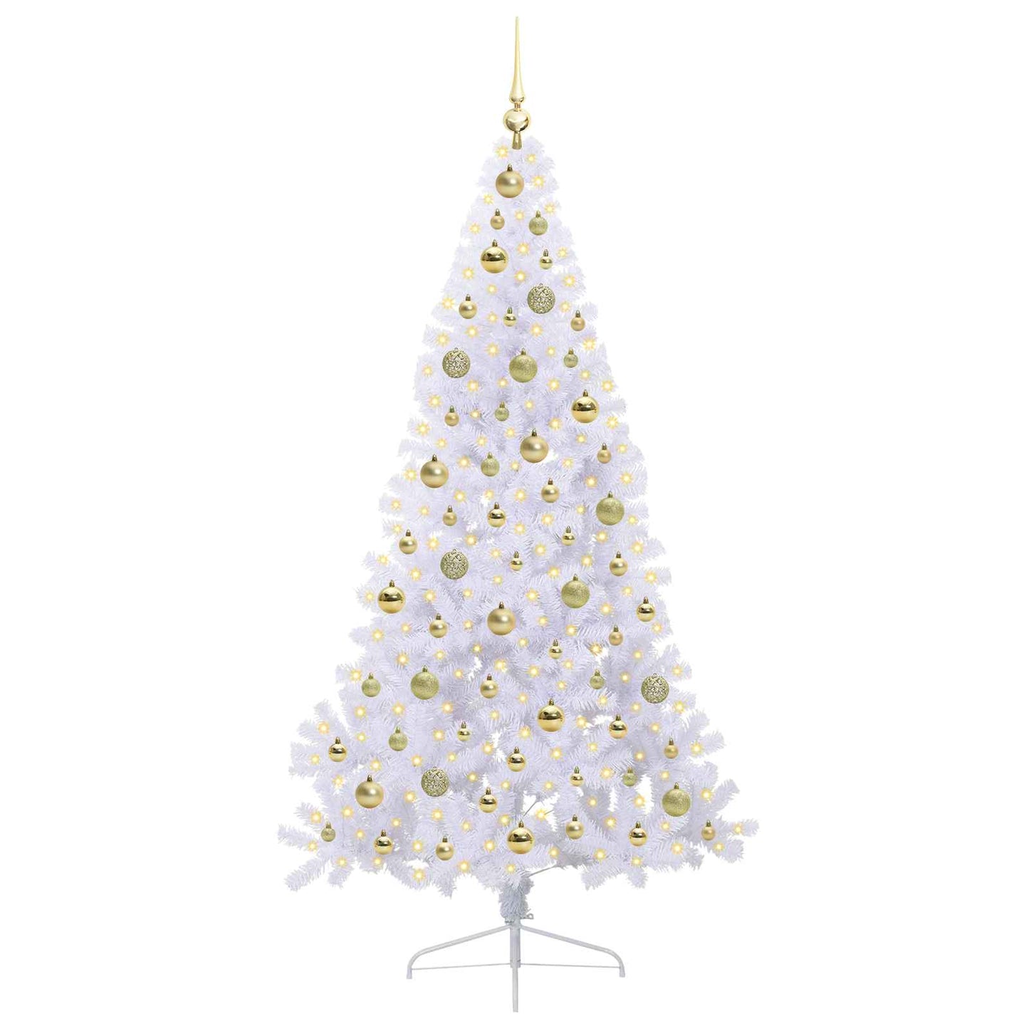 Artificial Christmas Tree with Stand White 180 cm PVC and Steel
