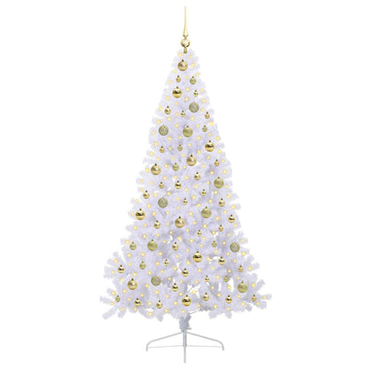 Artificial Christmas Tree with Stand White 180 cm PVC and Steel