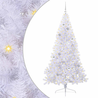 Artificial Christmas Tree with Stand White 180 cm PVC and Steel