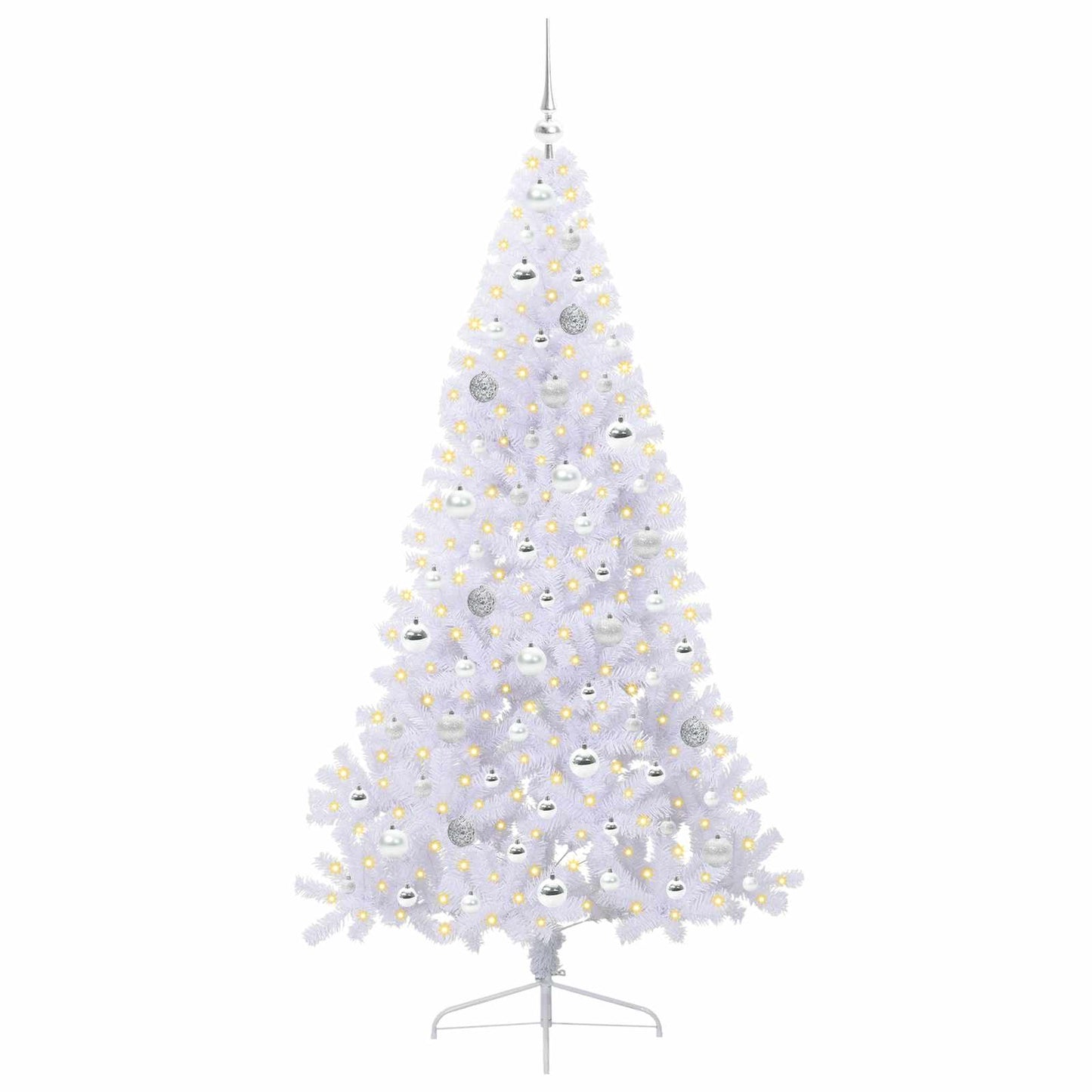 Artificial Christmas Tree with Stand White 180 cm PVC and Steel
