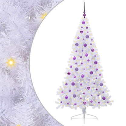 Artificial Christmas Tree with Stand White 180 cm PVC and Steel