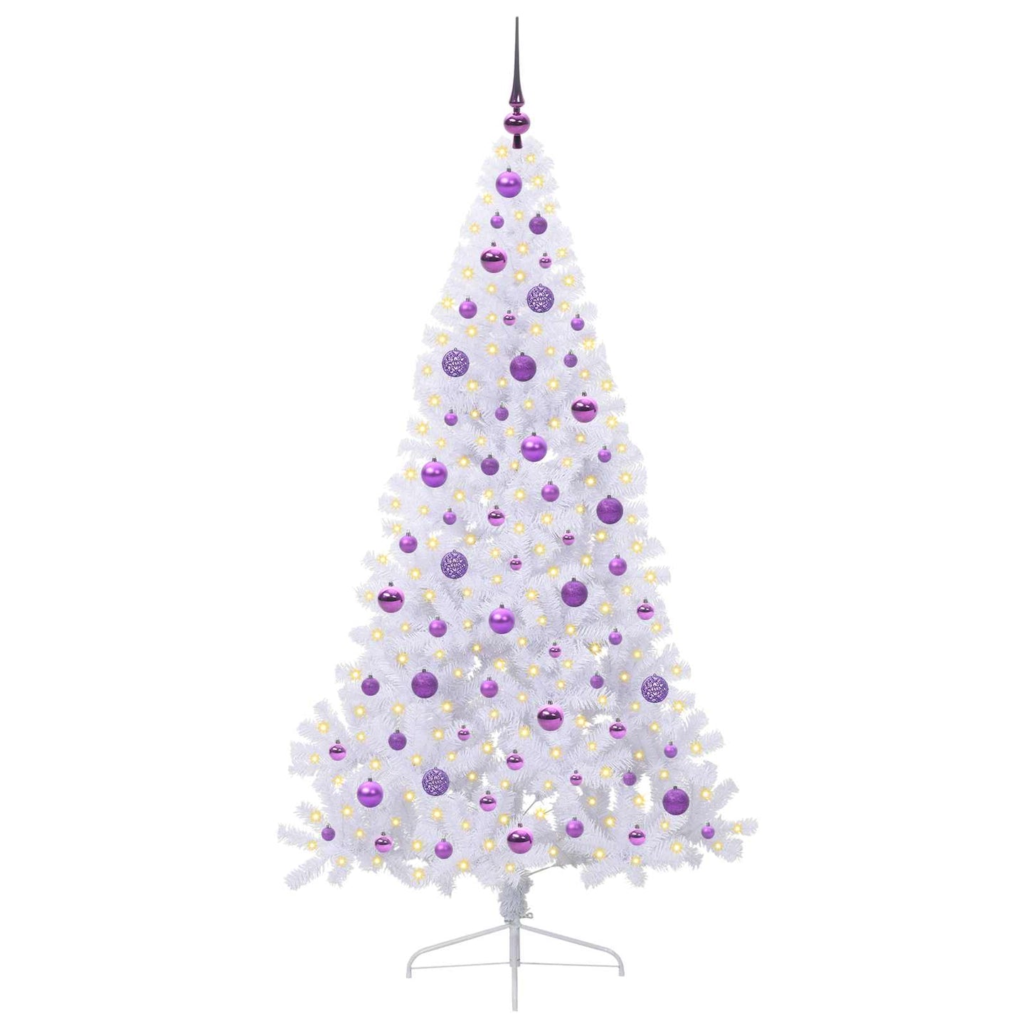 Artificial Christmas Tree with Stand White 180 cm PVC and Steel