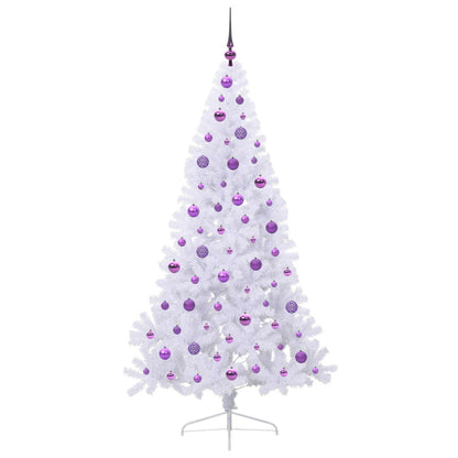 Artificial Christmas Tree with Stand White 180 cm PVC and Steel