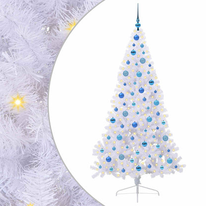 Artificial Christmas Tree with Stand White 180 cm PVC and Steel