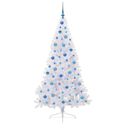 Artificial Christmas Tree with Stand White 180 cm PVC and Steel