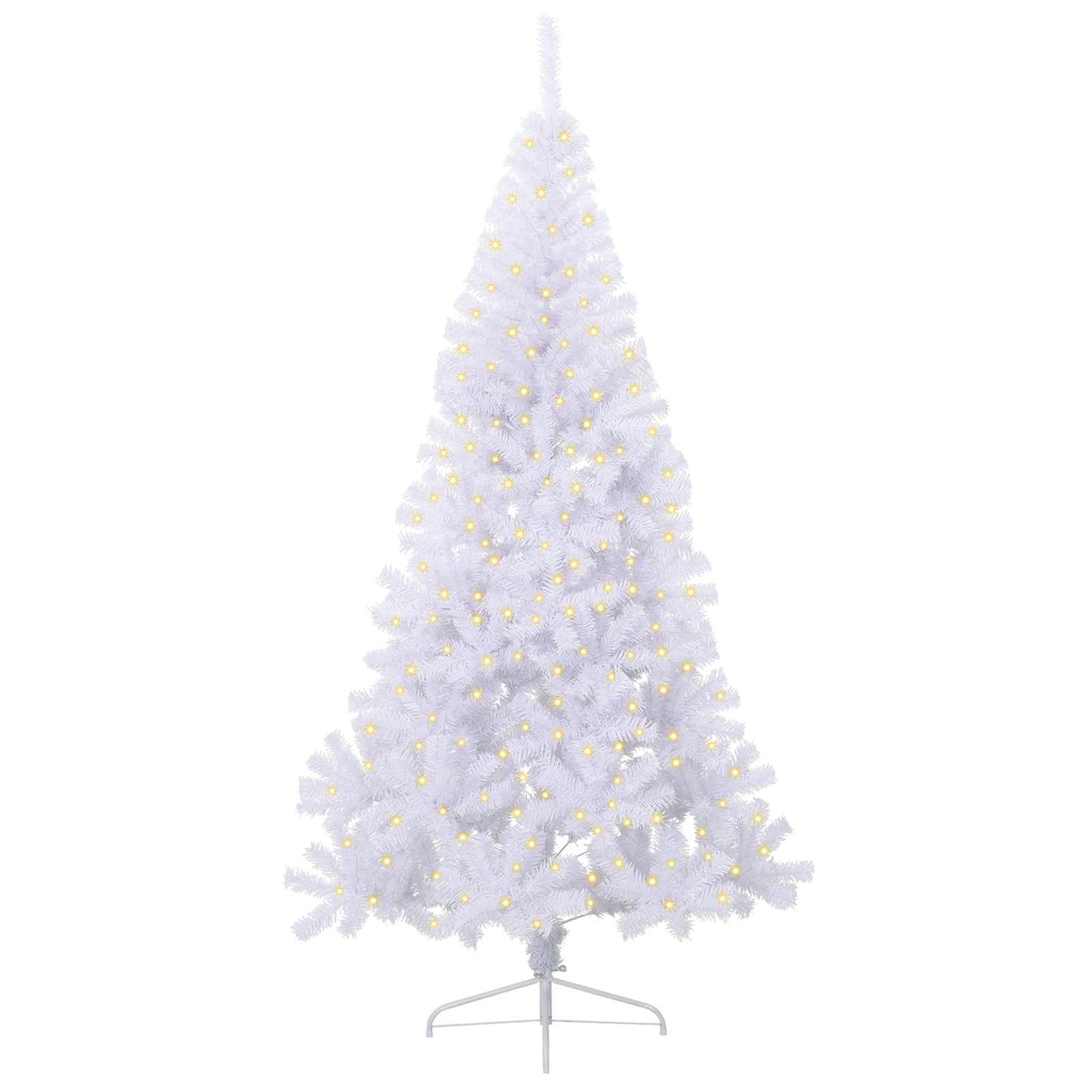 Artificial Christmas Tree with Stand White 240 cm PVC and Steel