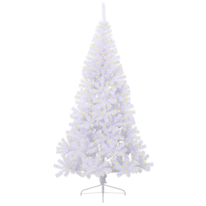 Artificial Christmas Tree with Stand White 240 cm PVC and Steel