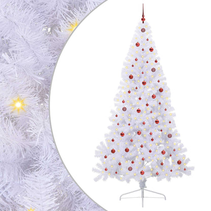 Artificial Christmas Tree with Stand White 240 cm PVC and Steel