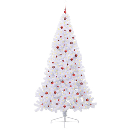 Artificial Christmas Tree with Stand White 240 cm PVC and Steel