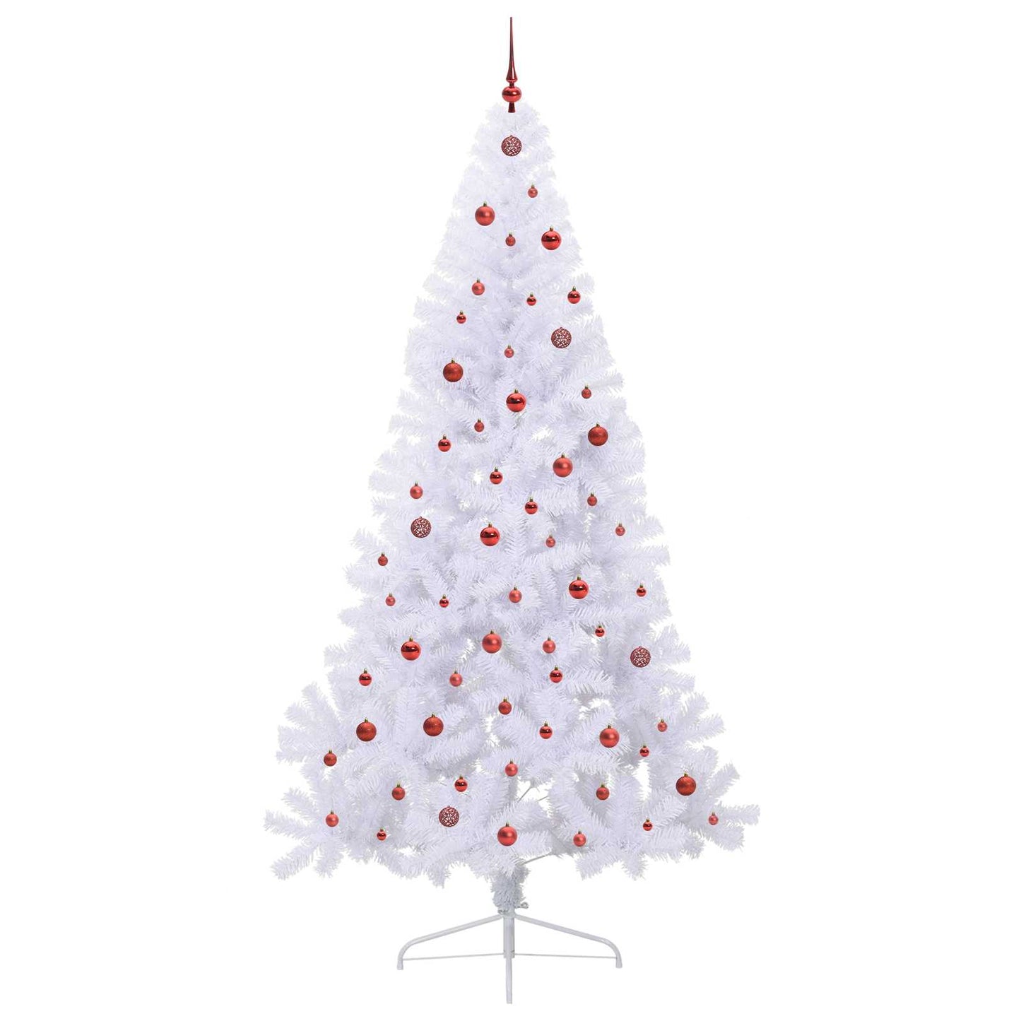 Artificial Christmas Tree with Stand White 240 cm PVC and Steel