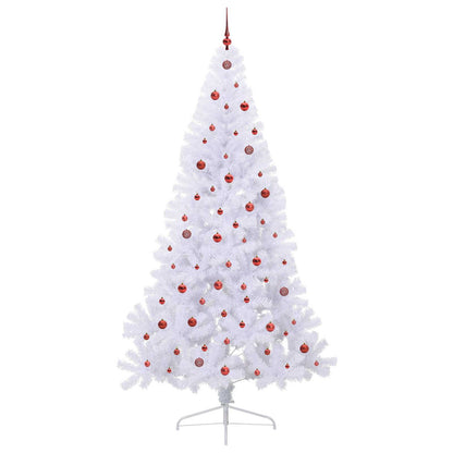 Artificial Christmas Tree with Stand White 240 cm PVC and Steel