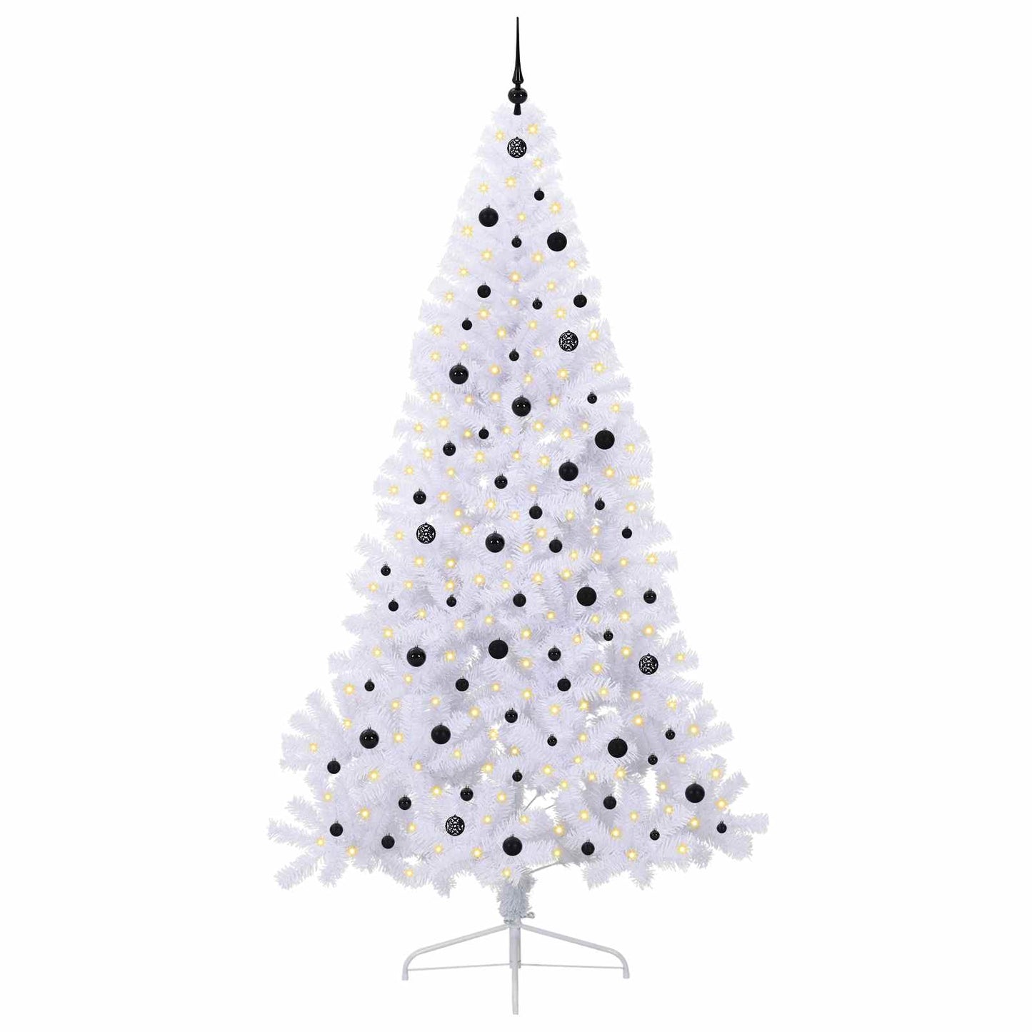Artificial Christmas Tree with Stand White 240 cm PVC and Steel