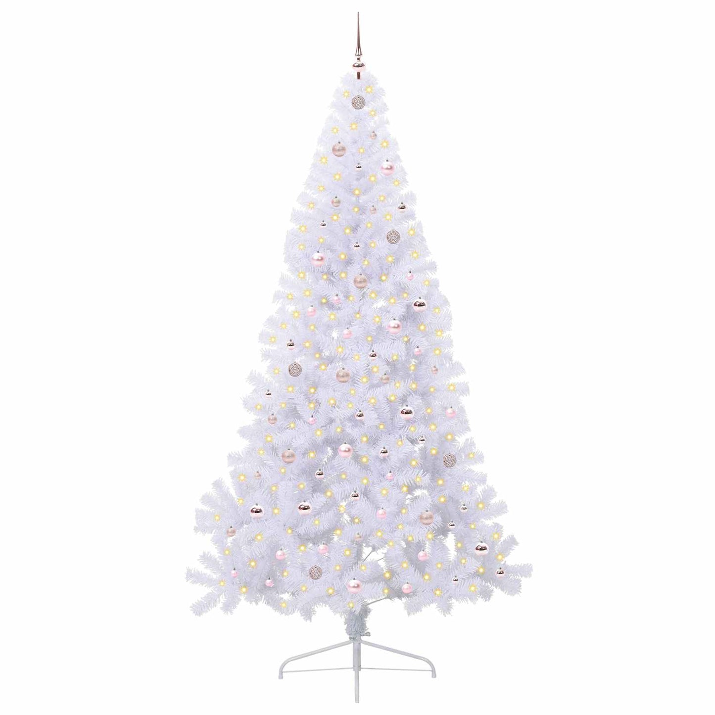 Artificial Christmas Tree with Stand White 240 cm PVC and Steel